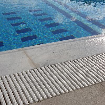 Plastic White Overflow Grating For Swimming Pools 9.5" And 8"